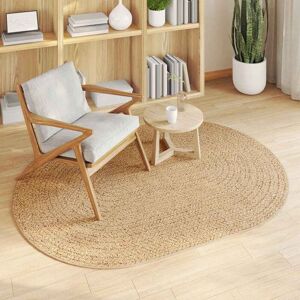 House of Hampton Oval Machine Braided Area Rug Brown Oval 120 x 170 cm House of Hampton Oval Machine Braided Area Rug Brown Oval 120 x 170 cm