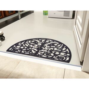 Hanse Home Semi-Circle Door Mat Black 45cm W X 75cm L Hanse Home Semi-Circle Door Mat Black 45cm W X 75cm L