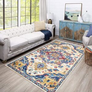 Latitude Vive Assata Cream/Ivory/Blue Indoor/Outdoor Rug Rectangle 120 x 170cm Latitude Vive Assata Cream/Ivory/Blue Indoor/Outdoor Rug Rectangle 120 x 170cm