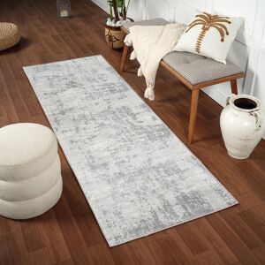 Mistana Manzanares Power Loom Grey/Ivory Rug Ivory;Grey Runner 80 x 220 cm Mistana Manzanares Power Loom Grey/Ivory Rug Ivory;Grey Runner 80 x 220 cm