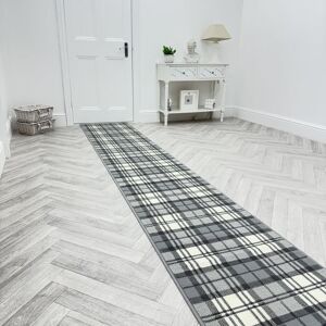 Brambly Cottage Tartan Grey Hallway Runner Rug – Soft, Comfortable & Durable Carpet for Hall, Kitchen & Corridor Grey Rectangle 100 x 180 cm Brambly Cottage Tartan Grey Hallway Runner Rug – Soft, Comfortable & Durable Carpet for Hall, Kitchen & Corridor Grey Rectangle 100 x 180 cm