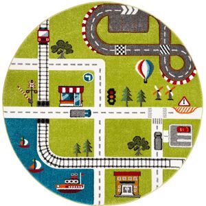 Zoomie Kids Carousel Kids Racetrack Area Rug In Green / Ivory Ivory;Green Round 160 cm Zoomie Kids Carousel Kids Racetrack Area Rug In Green / Ivory Ivory;Green Round 160 cm