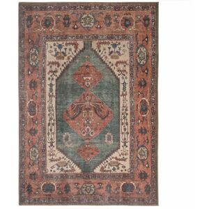 Kukoon Machine Washable Terracotta Green Traditional Persian Style Distressed Living Room Area Rug Brown,Green,Beige Rectangle 120 x 170cm Kukoon Machine Washable Terracotta Green Traditional Persian Style Distressed Living Room Area Rug Brown,Green,Beige Rectangle 120 x 170cm