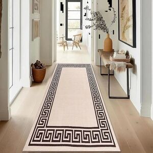 Metro Non Slip Runner Rug Long Hallway Living Room Bedroom Kitchen Carpet Floor Mats* Beige Brown Runner 80 x 300 cm Metro Non Slip Runner Rug Long Hallway Living Room Bedroom Kitchen Carpet Floor Mats* Beige Brown Runner 80 x 300 cm