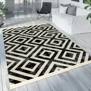Mistana Middleham Flatweave Black/Beige Rug Grey White Rectangle 120 x 170cm Mistana Middleham Flatweave Black/Beige Rug Grey White Rectangle 120 x 170cm