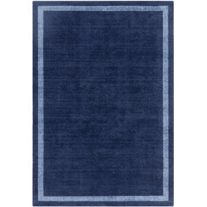 Brayden Studio Anwitha Bordered Handmade Navy Area Rug Navy Rectangle 120 x 170cm Brayden Studio Anwitha Bordered Handmade Navy Area Rug Navy Rectangle 120 x 170cm