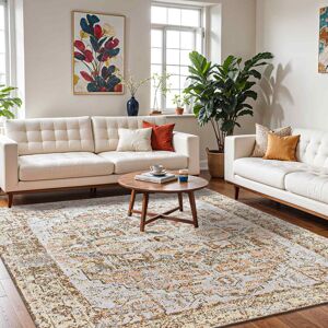 17 Stories Purcell Machine Washable Traditional Boho Clay Dark Brown Area Rug Brown Rectangle 200 x 275cm 17 Stories Purcell Machine Washable Traditional Boho Clay Dark Brown Area Rug Brown Rectangle 200 x 275cm