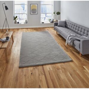 Ebern Designs Lamare area rug Hand Tufted Rectangle Grey Grey Rectangle 120 x 170cm Ebern Designs Lamare area rug Hand Tufted Rectangle Grey Grey Rectangle 120 x 170cm