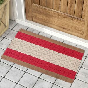 Fairmont Park Gel Back Doormat Brown/Red Rectangle 150 x 120cm Fairmont Park Gel Back Doormat Brown/Red Rectangle 150 x 120cm