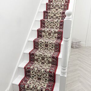 Astoria Grand Stair Runner Adamski Oriental Indoor Area Rug Cream/Red Runner 600cm x 70cm Astoria Grand Stair Runner Adamski Oriental Indoor Area Rug Cream/Red Runner 600cm x 70cm