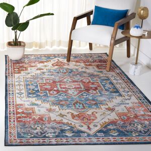 Latitude Run Tucson Vintage Look Machine Washable Non-Slip Area Rug in Rust & Blue Blue;Red Rectangle 152 x 244 cm Latitude Run Tucson Vintage Look Machine Washable Non-Slip Area Rug in Rust & Blue Blue;Red Rectangle 152 x 244 cm