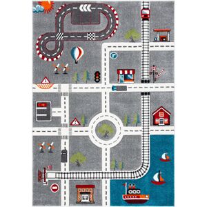 Zoomie Kids Carousel Kids Racetrack Area Rug In Grey / Ivory Ivory Rectangle 122 x 183 cm Zoomie Kids Carousel Kids Racetrack Area Rug In Grey / Ivory Ivory Rectangle 122 x 183 cm