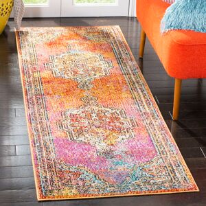 Mistana Ermengarda Machine Woven Orange/Light Blue Indoor Rug Orange/Light Blue Runner 66 x 213 cm Mistana Ermengarda Machine Woven Orange/Light Blue Indoor Rug Orange/Light Blue Runner 66 x 213 cm