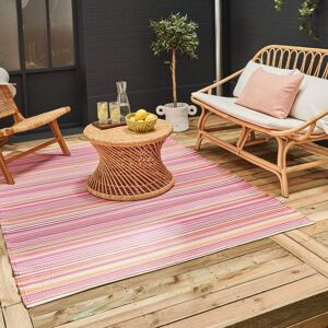 THE RUGS Rainbow Collection Outdoor Rug Striped Design in Pink Pink Rectangle 180cm x 270cm THE RUGS Rainbow Collection Outdoor Rug Striped Design in Pink Pink Rectangle 180cm x 270cm