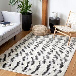 Natur Pur Dunaway Ivory/Black Area Rug Ivory/Black Rectangle 165 x 231cm Natur Pur Dunaway Ivory/Black Area Rug Ivory/Black Rectangle 165 x 231cm