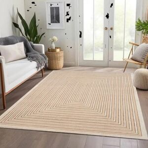 Brayden Studio Modern Large Area Rugs Long Hallway Runner Living Room Bedroom Carpet Floor Mats Cream Rectangle 120 x 170 cm Brayden Studio Modern Large Area Rugs Long Hallway Runner Living Room Bedroom Carpet Floor Mats Cream Rectangle 120 x 170 cm