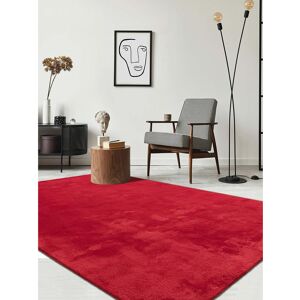 The Carpet Relax - Modern Rug, Fluffy, Short Pile, Non-Slip Underside, Washable up to 30°C, Super-Soft, Fur Look, Red Red Rectangle 160 x 220cm The Carpet Relax - Modern Rug, Fluffy, Short Pile, Non-Slip Underside, Washable up to 30°C, Super-Soft, Fur Look, Red Red Rectangle 160 x 220cm