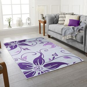 Marlow Home Co. Amirr Floral Violet Area Rug Purple Rectangle 160 x 230cm Marlow Home Co. Amirr Floral Violet Area Rug Purple Rectangle 160 x 230cm