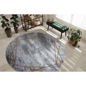Fairmont Park Exclusive glamor rug, stylish, geometric, marble gray / gold Round 160cm Fairmont Park Exclusive glamor rug, stylish, geometric, marble gray / gold Round 160cm