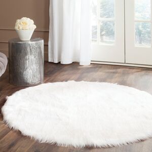 Mikado Living Alcesta White Rug Round 122 cm Mikado Living Alcesta White Rug Round 122 cm