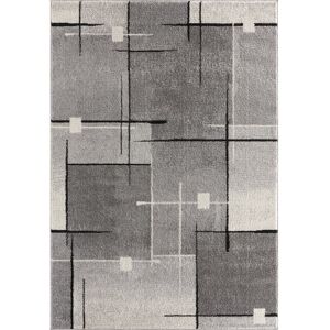 Metro Crest modern dense short pile living room bedroom rug Grey Rectangular 160 x 220cm Metro Crest modern dense short pile living room bedroom rug Grey Rectangular 160 x 220cm