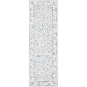 Bloomsbury Market Micro-Loop Hand Tufted Area Rug in Blue / Beige Blue / Beige Runner 69 X 244 Bloomsbury Market Micro-Loop Hand Tufted Area Rug in Blue / Beige Blue / Beige Runner 69 X 244