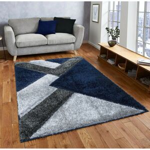Metro Hunley Handmade Shag Navy/Grey Rug Navy/Grey Rectangle 160 x 230cm Metro Hunley Handmade Shag Navy/Grey Rug Navy/Grey Rectangle 160 x 230cm