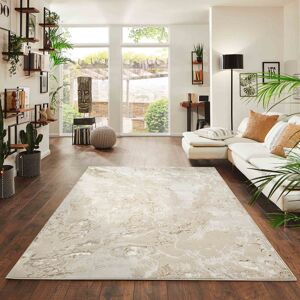 Metro Cheray Abstract Power Loom Beige Area Rug Beige Rectangle 200 x 290cm Metro Cheray Abstract Power Loom Beige Area Rug Beige Rectangle 200 x 290cm