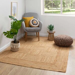 Bay Isle Home Jute rug Alvertia border Tan Square 200 x 200cm Bay Isle Home Jute rug Alvertia border Tan Square 200 x 200cm