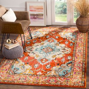 Latitude Vive Tekamah Power Loom Orange/Light Blue Area Rug Orange/Light Blue Rectangle 155 x 231cm Latitude Vive Tekamah Power Loom Orange/Light Blue Area Rug Orange/Light Blue Rectangle 155 x 231cm