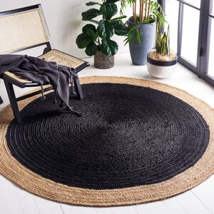 Beachcrest Home Solid Colour Hand Woven Woven Black Area Rug Black Round 152cm Beachcrest Home Solid Colour Hand Woven Woven Black Area Rug Black Round 152cm