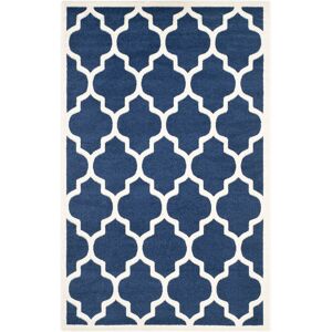 Canora Grey Maribel Looped/Hooked Navy Ivory Rug Navy Ivory Rectangle 91 x 152 cm Canora Grey Maribel Looped/Hooked Navy Ivory Rug Navy Ivory Rectangle 91 x 152 cm