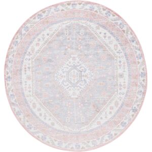 Langley Street Bayside Oriental Machine Washable Non-Slip Area Rug in Pink & Beige Blue;Pink;White Round 160 cm Langley Street Bayside Oriental Machine Washable Non-Slip Area Rug in Pink & Beige Blue;Pink;White Round 160 cm