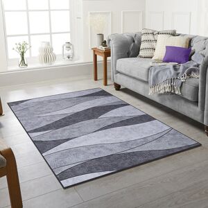 Metro Bryli Abstract Machine Woven Black Area Rug Black Rectangle 160 x 230cm Metro Bryli Abstract Machine Woven Black Area Rug Black Rectangle 160 x 230cm