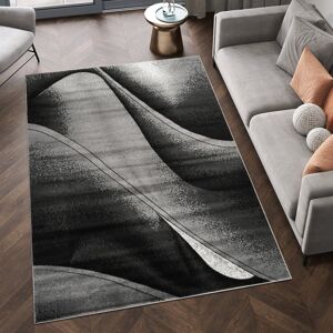 Ivy Bronx Alleyton Black Abstract Design Carpet Floor Area Rug Black Rectangle 120 x 170 cm Ivy Bronx Alleyton Black Abstract Design Carpet Floor Area Rug Black Rectangle 120 x 170 cm