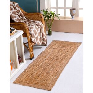 17 Stories Gemini Hand Braided Beige Jute Rug Beige Runner 60 x 180cm 17 Stories Gemini Hand Braided Beige Jute Rug Beige Runner 60 x 180cm