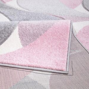 Metro Geometric Area Rug Pink Rectangle 200 x 290 cm Metro Geometric Area Rug Pink Rectangle 200 x 290 cm