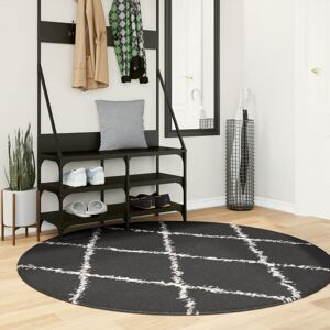 17 Stories Nykita Machine Woven Area Rug Black;Cream Round 160cm 17 Stories Nykita Machine Woven Area Rug Black;Cream Round 160cm