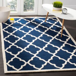 Canora Grey Ezio Hand-Tufted Navy/Ivory Area Rug Navy/Ivory Rectangle 122 x 183 cm Canora Grey Ezio Hand-Tufted Navy/Ivory Area Rug Navy/Ivory Rectangle 122 x 183 cm