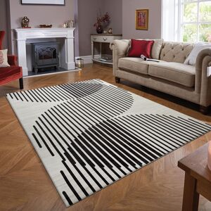 Metro Luxurious Printed Area Rugs Black;White;JETT Rectangle 160 x 230cm Metro Luxurious Printed Area Rugs Black;White;JETT Rectangle 160 x 230cm