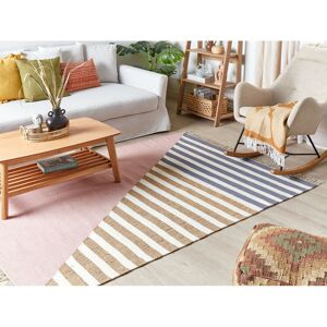 Ebern Designs Lotario Geometric Wool Pink/Beige/Blue Rug Pink/Beige/Blue Rectangle 140 x 200cm Ebern Designs Lotario Geometric Wool Pink/Beige/Blue Rug Pink/Beige/Blue Rectangle 140 x 200cm