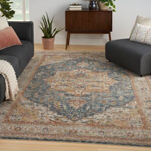 Latitude Vive Casmera Machine Woven Brown/Blue Rug Blue;Brown;Ivory Blue Rectangle 282 x 383cm Latitude Vive Casmera Machine Woven Brown/Blue Rug Blue;Brown;Ivory Blue Rectangle 282 x 383cm