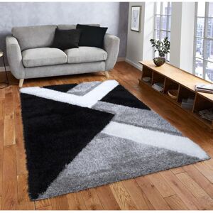 Metro Woodbranch Shaggy Black/White Rug Black/White Rectangle 200 x 290cm Metro Woodbranch Shaggy Black/White Rug Black/White Rectangle 200 x 290cm