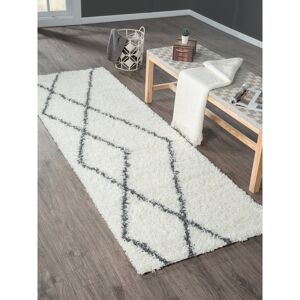 17 Stories Shaggy Lush Diamond cream Rug Cream/Black Runner 80 x 250cm 17 Stories Shaggy Lush Diamond cream Rug Cream/Black Runner 80 x 250cm