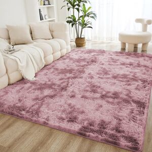 SUPREME BEDDING LTD Solid Colour Machine Tufted Shag Area Rug Tye Dye Pink Rectangle 160 x 230cm SUPREME BEDDING LTD Solid Colour Machine Tufted Shag Area Rug Tye Dye Pink Rectangle 160 x 230cm