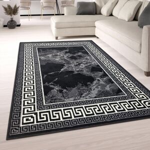 Canora Grey Anitza Geometric Machine Woven / Power Loomed Rectangle: 120cm X 170cm Black Area Rug Black Rectangle 200 x 290cm Canora Grey Anitza Geometric Machine Woven / Power Loomed Rectangle: 120cm X 170cm Black Area Rug Black Rectangle 200 x 290cm