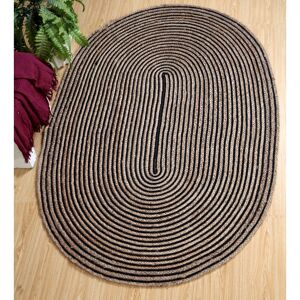 Brambly Cottage Roepke Hand Braided Brown Rug Brown;Brown Oval 120 x 180cm Brambly Cottage Roepke Hand Braided Brown Rug Brown;Brown Oval 120 x 180cm