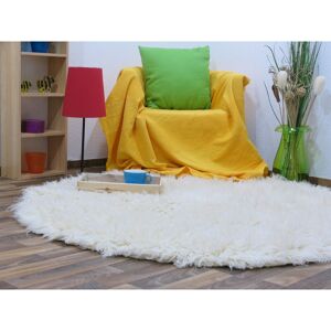 Isabelline Original Greek flokati Rug Sonia made of wool 2000 g/m² Natural Wool Round 170cm Isabelline Original Greek flokati Rug Sonia made of wool 2000 g/m² Natural Wool Round 170cm