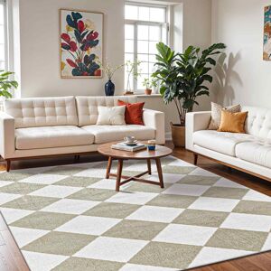 17 Stories Purcell Machine Washable Modern Boho Diamond Dusty Sage Area Rug Olive;Off-White Rectangle 200 x 275cm 17 Stories Purcell Machine Washable Modern Boho Diamond Dusty Sage Area Rug Olive;Off-White Rectangle 200 x 275cm