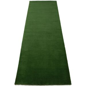 Carpetfine Solid Colour Wool Hand Woven Area Rug Green Runners 80 x 300 cm Carpetfine Solid Colour Wool Hand Woven Area Rug Green Runners 80 x 300 cm